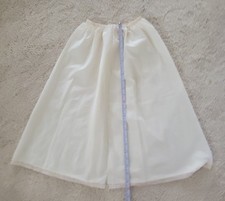 Vtg Barbizon Tafredda Nylon Half Slip Ivory 23 Inches Lace Trim Lingerie SZ M