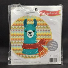 Dimensions Felt Applique  Embroidery Llama Kit NIP Damaged Packaging