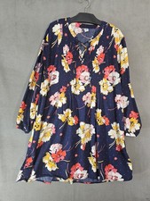 Old Navy Womens XL Boho Sheath Dress Mini Blue Floral Vneck Lace Cottage