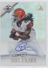2012 Limited Phenom Monikers Gold 25/25 Travis Benjamin #198 Auto 0d9