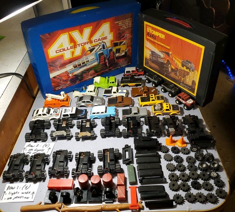 Schaper Stomper 4x4 Rough Rider Trucks And Cars And Accessories Lot with Cases