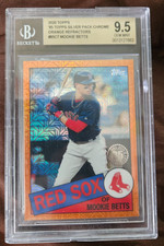 2020 Topps Chrome Silver Pack 1985 Mookie Betts Orange Refractor #85C-7 BGS 9.5