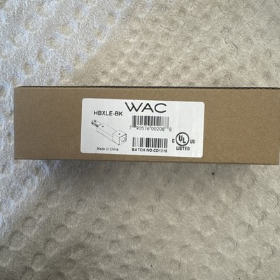 WAC Lighting H Track Live End BX Connector, Black - HBXLE-BK (10 available)