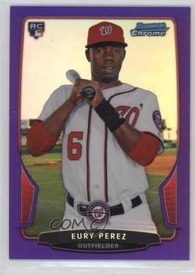 2013 Bowman Chrome Purple Refractor 21/199 Eury Perez #64 Rookie RC 1s7