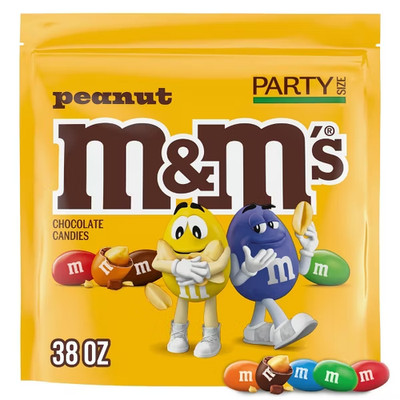 M&M's Party Size Peanut Chocolate Candy - 38oz