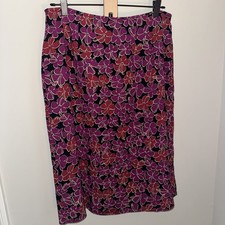 Harold's Vintage Floral Skirt. Size 12 Zip Side Hibiscus Print
