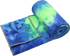 Yoga Towel,Hot Yoga Mat Towel with Grip Dots Sweat Absorbent Non-Slip for Hot Yo