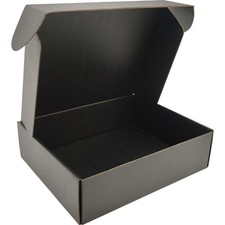 12x9x3 Shipping Boxes Black Mailer Corrugated Cardboard Box Set of 20