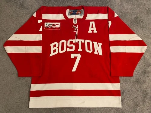 Boston University Game Used Worn Hockey Jersey, Chad Krys