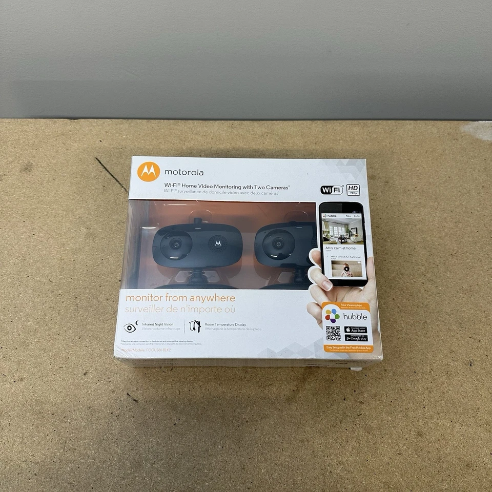 Motorola Focus66-BLK2 Wifi HD Home Video Baby Monitoring Security Cameras 2-pack - Image 2 of 4
