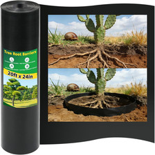 20Ft X 24In X 60Mil Tree Root Barrier, Heavy-Duty Bamboo