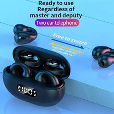 Bluetooth 5.3 Wireless Earbuds Ear Clip Bone Conduction Headphones Sport Headset