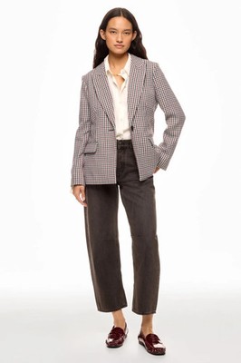 NWT $238 Madewell The Alston Gingham Blazer Aroma 6