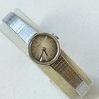 Vintage Timex Hand Wind Women's Mechanical Gray Ombre Dial Silver Bracelet Watch