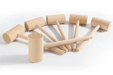 6Pack Large Wooden Mallet Seafood Hammers for Cracking Crab Lobster Shellfish...