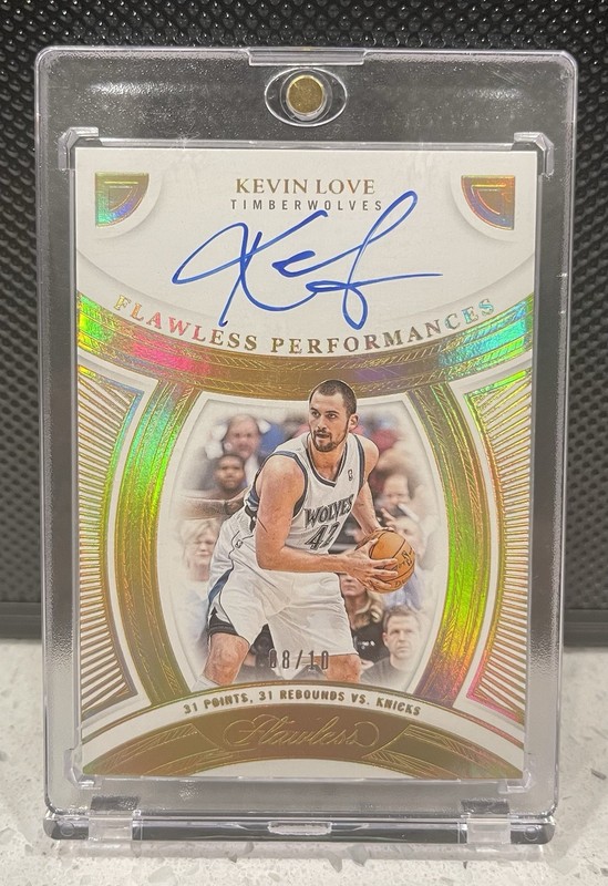 2024-25 Flawless Kevin Love Auto Gold /10 Flawless Performances -31 Rebounds!