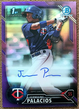 2016 Bowman Chrome Autograph Purple Refractor /250 Jermaine Palacios RC #BCAP-JP