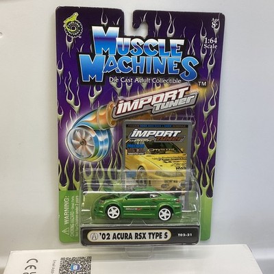 Muscle Machines  02 Acura RSX Type S Import Tuner 1:64 Model-Green