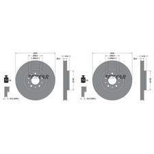 2x TEXTAR PRO BREMSSCHEIBEN 281mm INNENBELÜFTET VORNE passend für FIAT TIPO | 92
