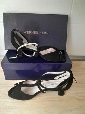 Werner Kern Damen Tanzschuhe Francis Gr. 38 (5,5), Velourleder schwarz, offen