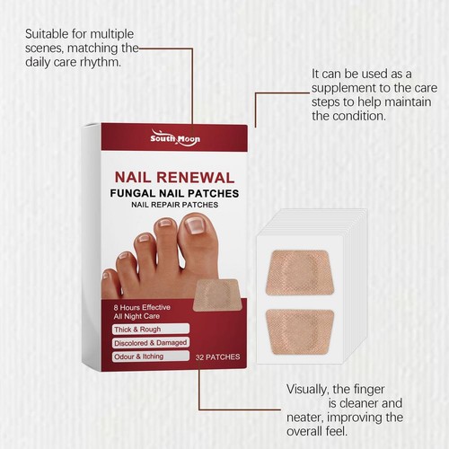 NAIL RENEWAL FUNGAL PATCHES NAIL REPAIR Thick&Rough Discolored&Damaged 32Pcs - Picture 11 of 16