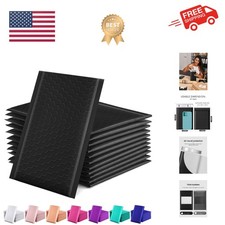 Black Bubble Mailers 4x8 Inches 50 Pack, Usable Size 4X7" Bubble Envelopes fo...