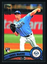 Jake McGee Tampa Bay Rays 2011 Topps Black #268 SN /60