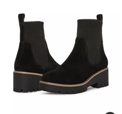 NEW $160.00  SIZE 7.5 7 1/2 M BLONDO DARREN WATERPROOF BLACK SUEDE ANKLE BOOTS