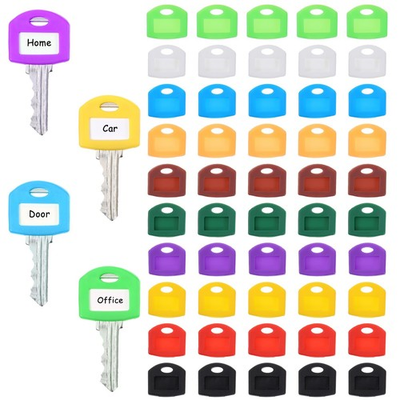 #ad 50PCS Silicone Key Cover Caps Key Color Identifiers Covers for Classification... $8.27
