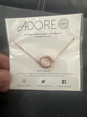 Adore Jewelry Bracelet Rose Adjustable Stack & Sparkle Crystals from Swarovski