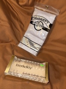 New In packaging K-Mart Quality Shower Curtain Liner 70” X 71” W/ Berkeley Rings
