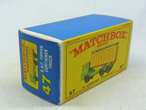 Lesney Matchbox Toys MB47c DAF Tipper Truck ORIGINAL Empty E4 Box without "NEW"