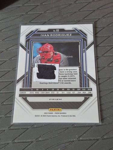 Tarjeta de béisbol Iván Rodriguez 2023 PANINI PRIZM - Imagen 2 de 2