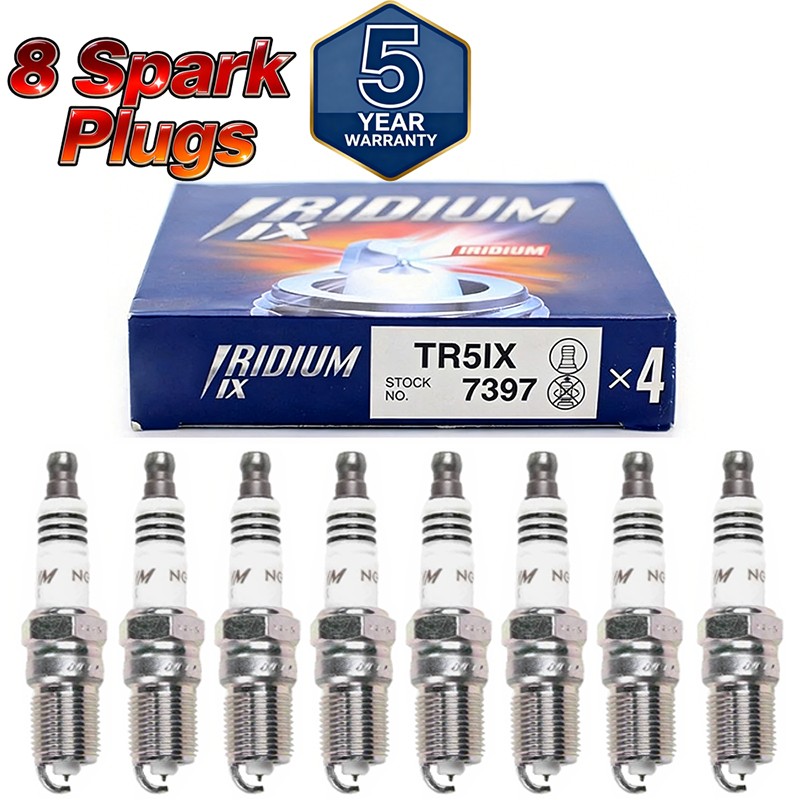 8PCS IRIDIUM IX NGK SPARK PLUGS TR5IX 7397 FOR FORD GM CADILLAC CHEVROLET NEW