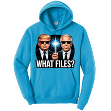 NEW Art Society EPSTEIN WHAT FILES NEON BLUE Hoodie SM-4XLARGE MADE IN USA MAGA