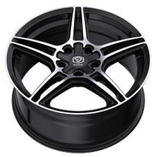 1 Edge Street 19x8.5 5x100 5x4.50 40 354mb Gloss Black Machined Face Wheel Ri 1 Edge Street 19x8.5 5x100 5x4.50 40 354mb Gloss Black Machined Face Wheel Ri