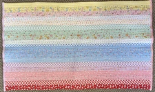 FRENCH COUNTRY Handmade Nursery Baby Reversible Fabric Jelly Roll Rug 40x23"