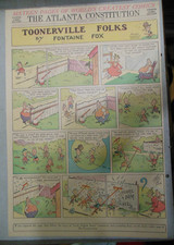 Toonerville Folks Sunday by Fontaine Fox from 8/28/1938 Full Size Color Page 