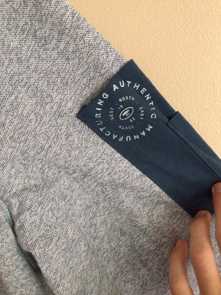 Sudadera Pullover Mujer Athleisure Talla Grande Azul Jaspeado Tom Tailor Foto 3 de 4