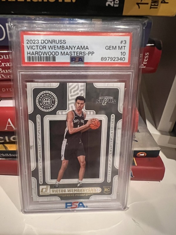 PSA 10 Victor Wembanyama 2023 Panini Donruss Hardwood Masters Press Proof 