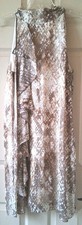 CATO Large HALTER Open Shoulder Lined Dress Ruffle Browns 90s VTG FLOWY 
