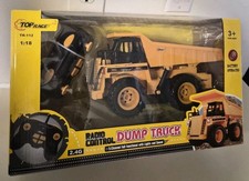 RC Dump Truck 1:18 Remote Control Construction Vehicle w/ Lights  Sounds