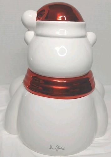 Tarro de galletas de vacaciones firmado Harry Slatkin 2008 "Paws The Polar Bear" coleccionable - Imagen 4 de 8