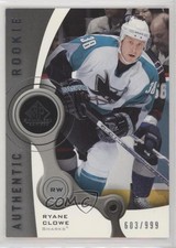 2005-06 SP Game Used Edition Authentic Rookies /999 Ryane Clowe #155 0i6