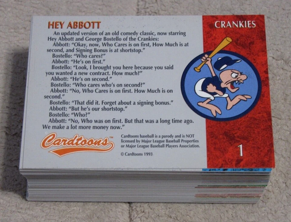 1993 Cardtoons Baseball Parody Caricature Cards Set Break (Pick Choose Complete) - Image 2 of 2