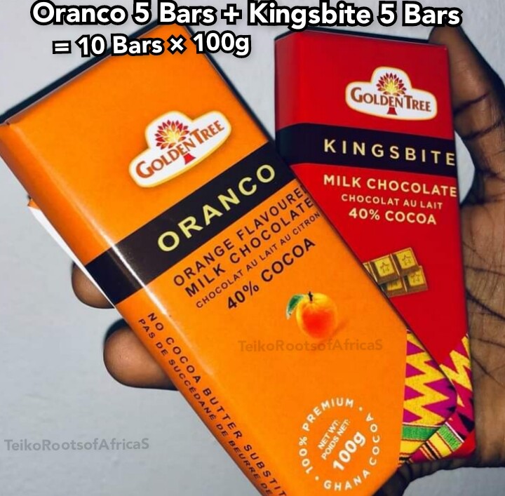 Kingsbite Milk Chocolate, GoldenTree Chocolate from Ghana 20g, 50g