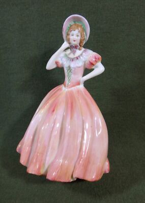ROSINA bone china 7'' figurine ENGLAND windblown costume lady SYLVIA