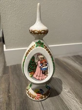 Vintage Byron Molds 1977 Ceramic Christmas Table  Girl Top Ornament Tree Topper