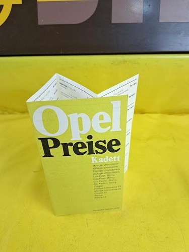 Prospetto listino prezzi Opel Kadett B prezzi ed. Gennaio 1970 collezionista originale nuovo - Foto 2 di 6