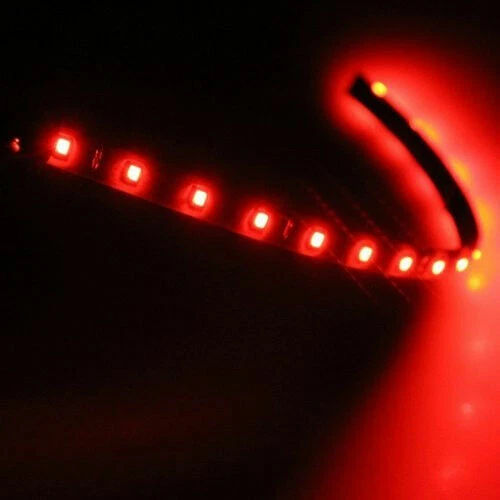 8X Luces Impermeables Flexibles Parrilla Coche Moto Rojo Super Brillante 15LED 30CM Foto 3 de 4